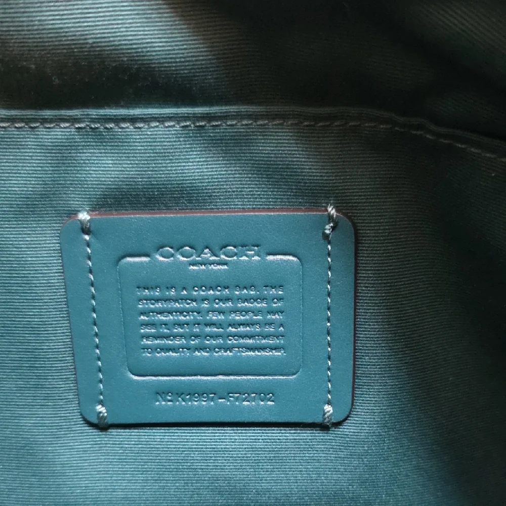 Coach Turquoise Leather Shoulder Bag Jes Hobo - Picture 7 of 9